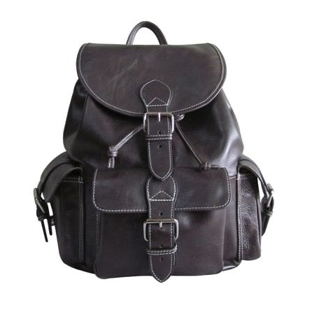 Amerileather Vacationer Jumbo Dark Brown Leather Backpack (1522-4)