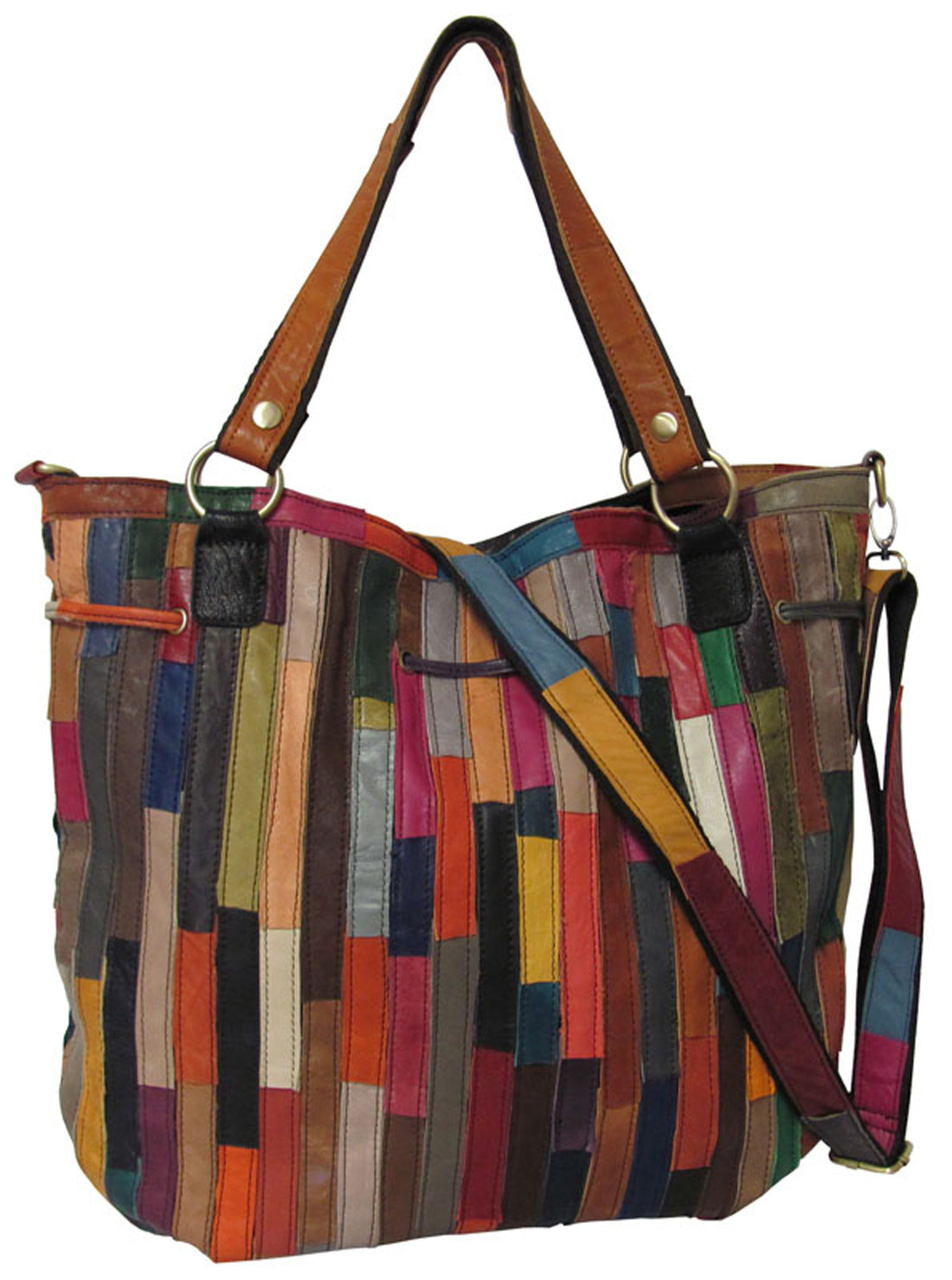 Multi-Colored Lloyd Leather Tote (#1730-9)