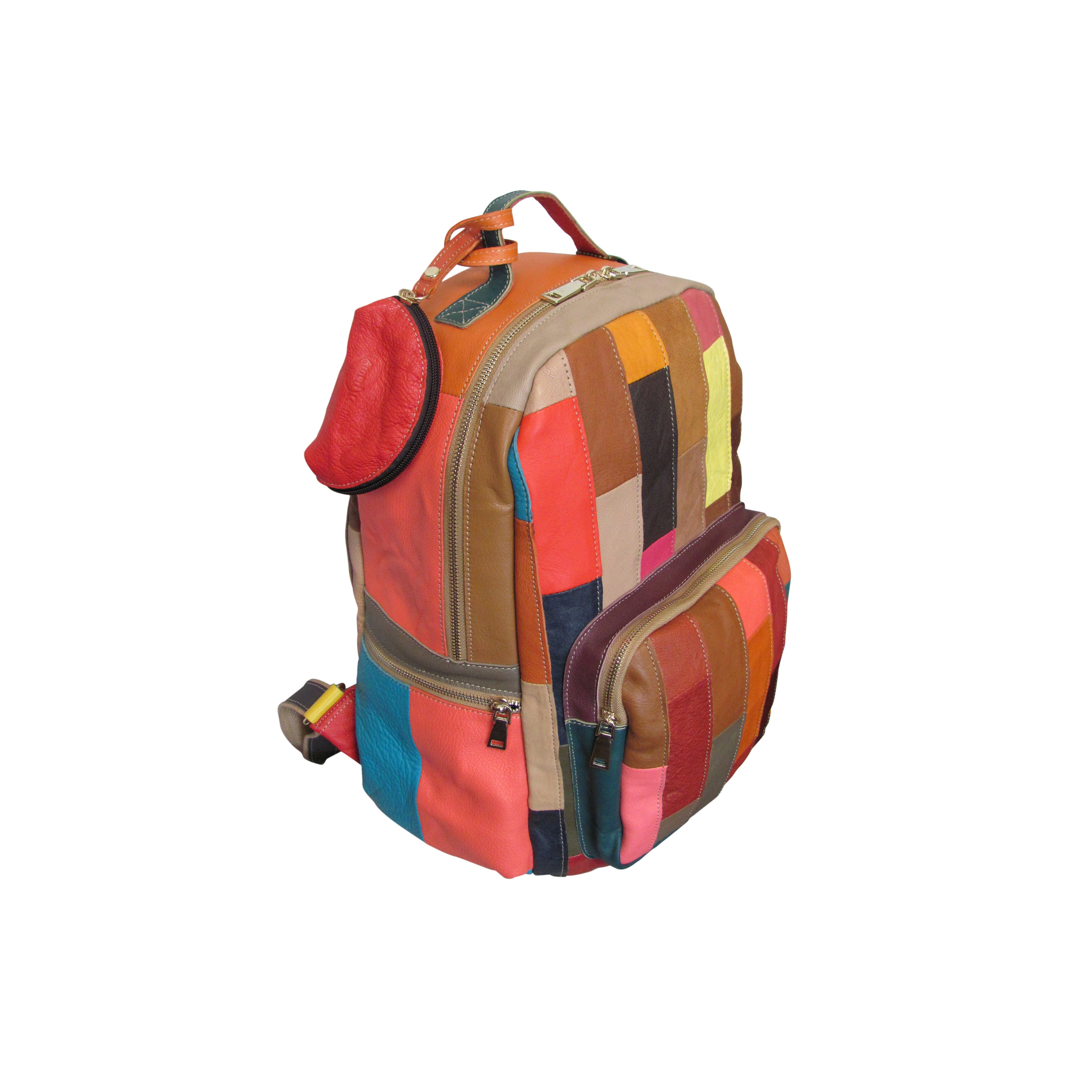 Ameri 2024 Leather Skull Backpack Multicolor